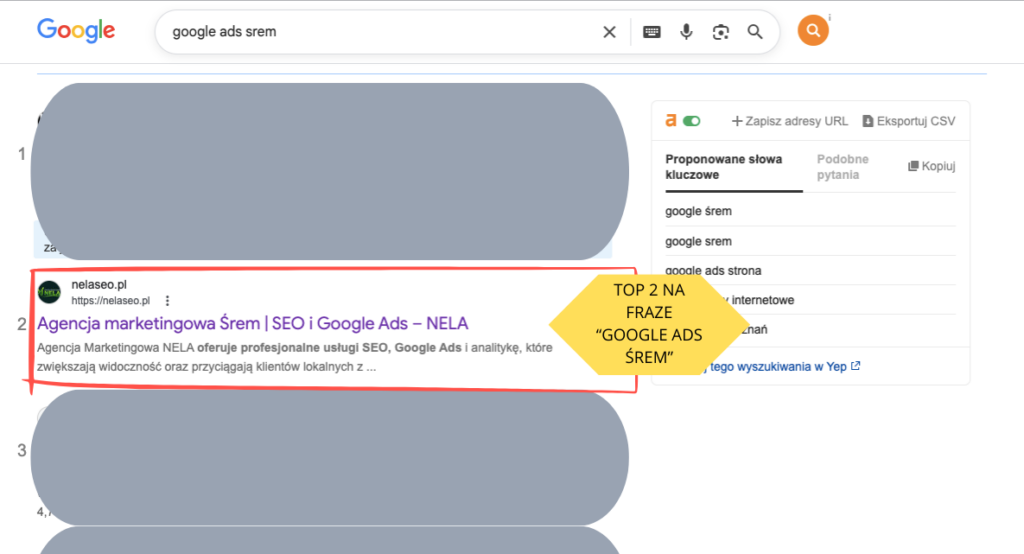 Wyniki agencji na fraze "google ads srem" - portoflio rafalkoperski.pl